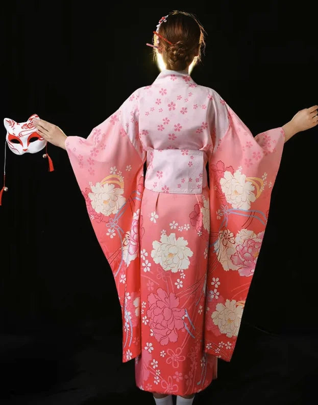 Kimono Furisode rose