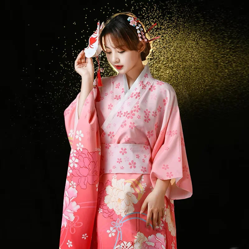 Kimono Furisode rose