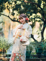 Kimono Houmongi beige