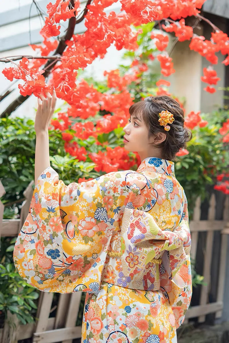 Kimono Houmongi jaune