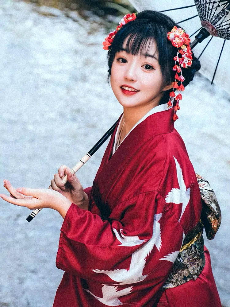 Kimono Houmongi rouge