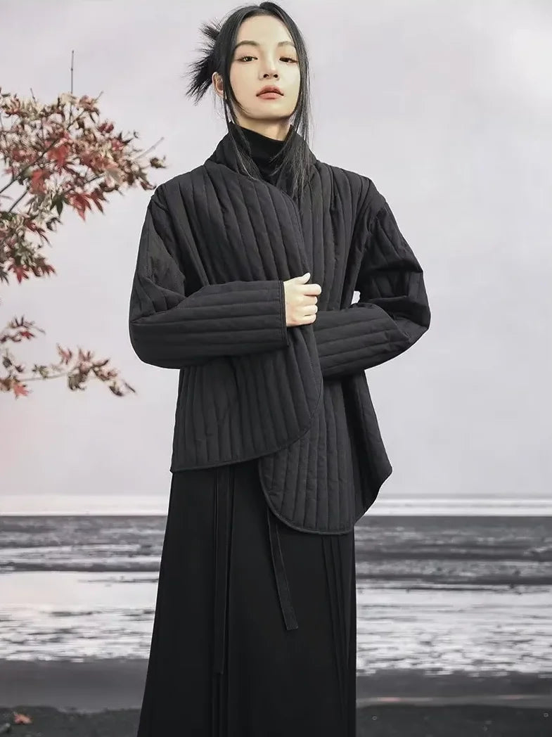 Kimono femme hiver noir