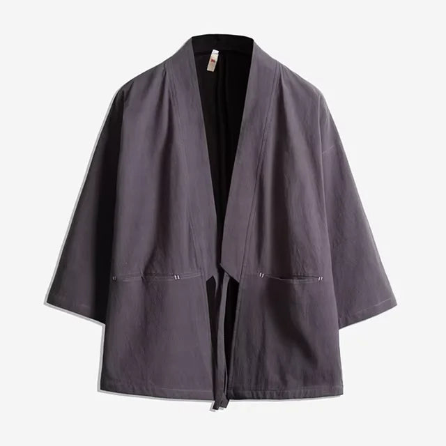 Kimono gris en lin