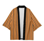 Veste kimono orange rayé