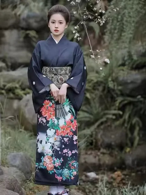 Kimono tomesode fleuri