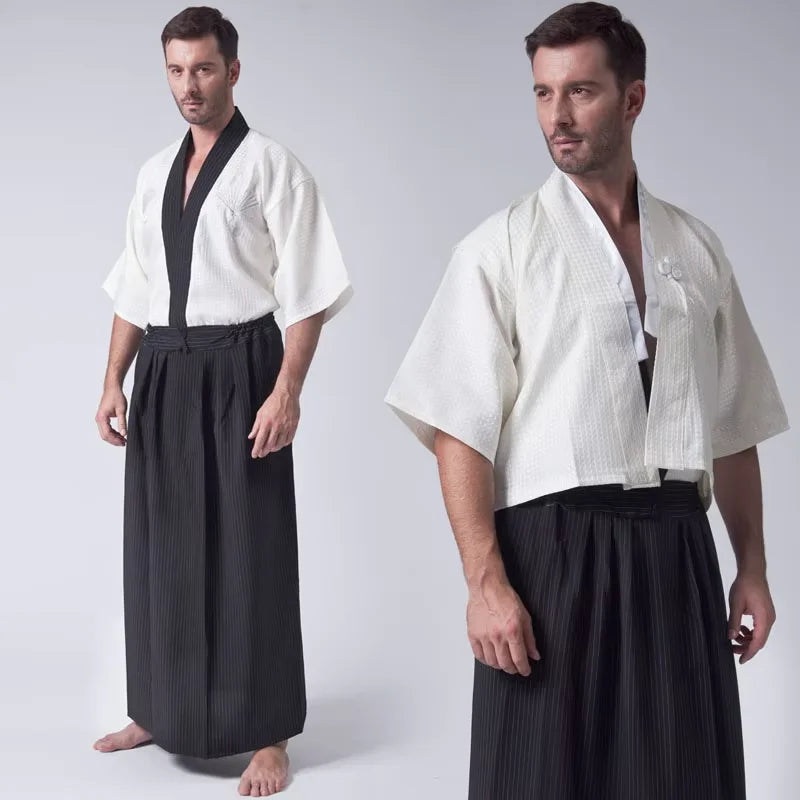 Kimono traditionnel samouraï beige