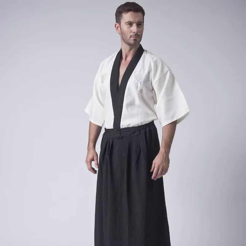 Kimono traditionnel samouraï beige