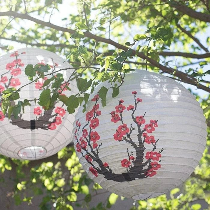 Lanterne japonaise en boule Fleurs de Cerisier