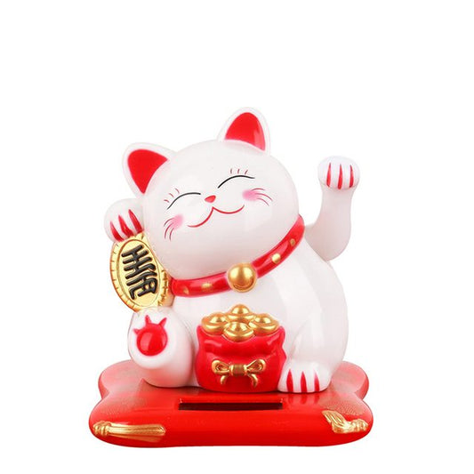 Maneki Neko Solaire Blanc