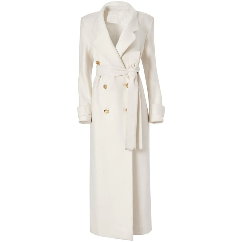 Manteau Femme Blanc Long