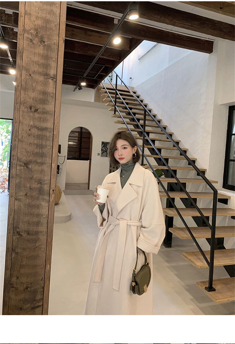 Manteau Kimono Chaud Blanc