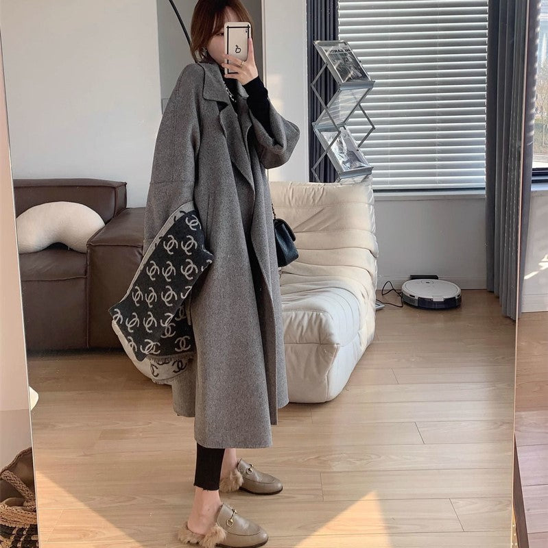 Manteau Kimono Chaud Gris