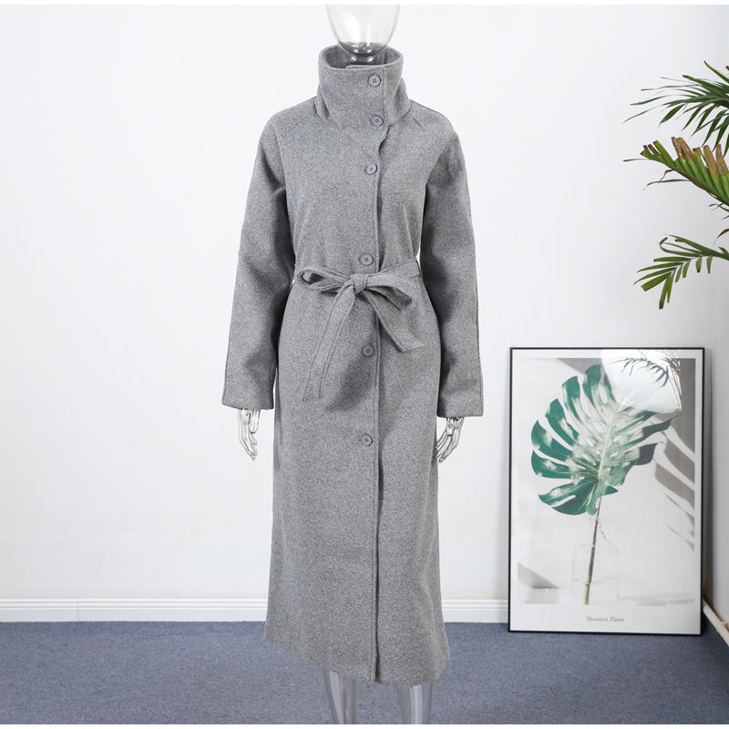 Manteau Kimono Long en Tweed