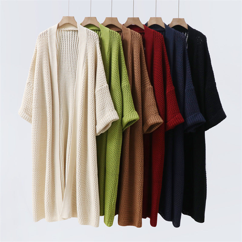 Manteau Kimono Maxi Tricot