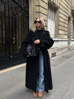 Manteau Kimono Noir Femme