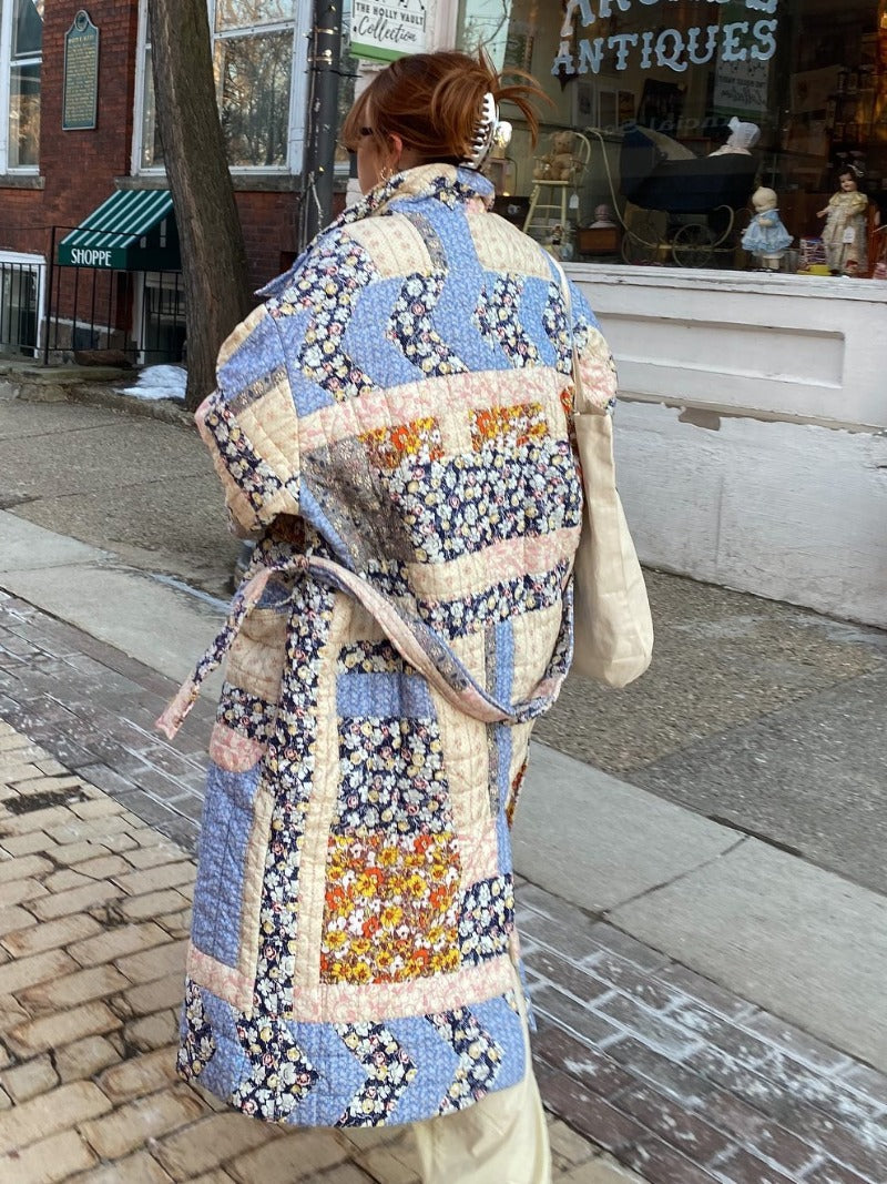 Manteau Kimono en Coton Chaud