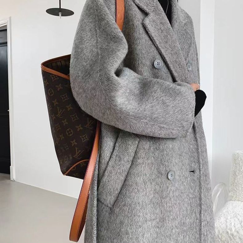 Manteau Kimono en Laine Gris