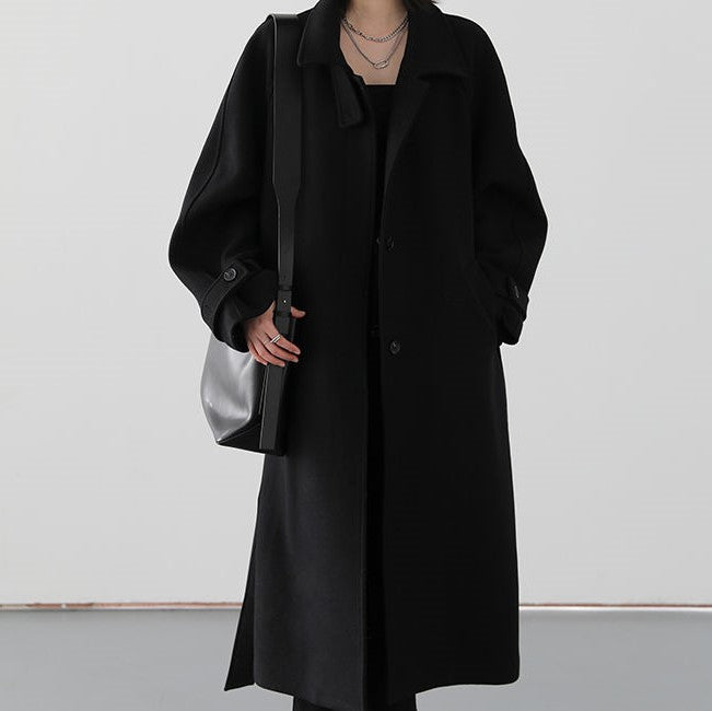 Manteau Long Noir Femme Hiver