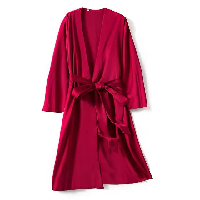 Peignoir kimono femme rouge