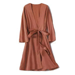 Peignoir kimono femme marron