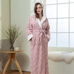 Peignoir kimono femme rose hiver