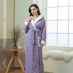 Peignoir kimono femme violet hiver