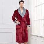 Peignoir kimono homme polaire rouge