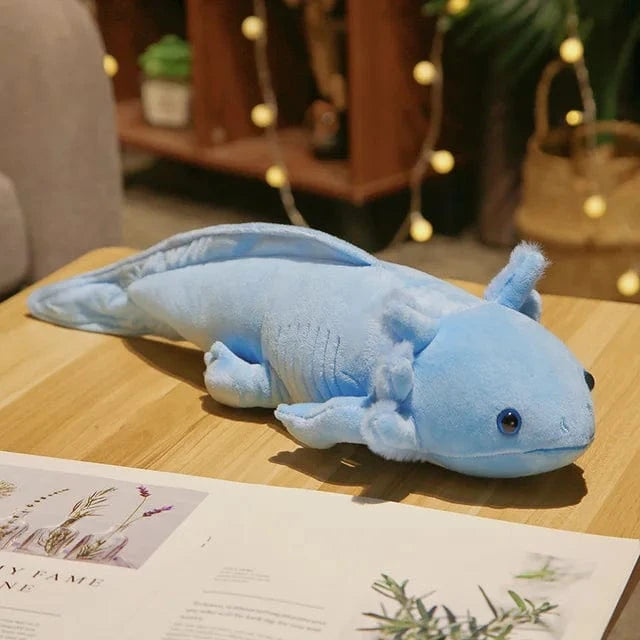 45 cm / Bleu Peluche Axolotl Kawaii