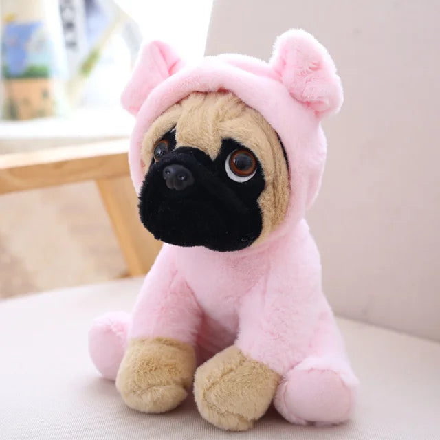 Peluche chien carlin Kawaii