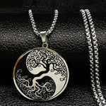 Pendentif japonais yin yang arbre de vie