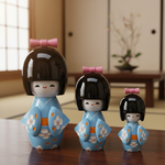 Poupée Kokeshi 3 pièces