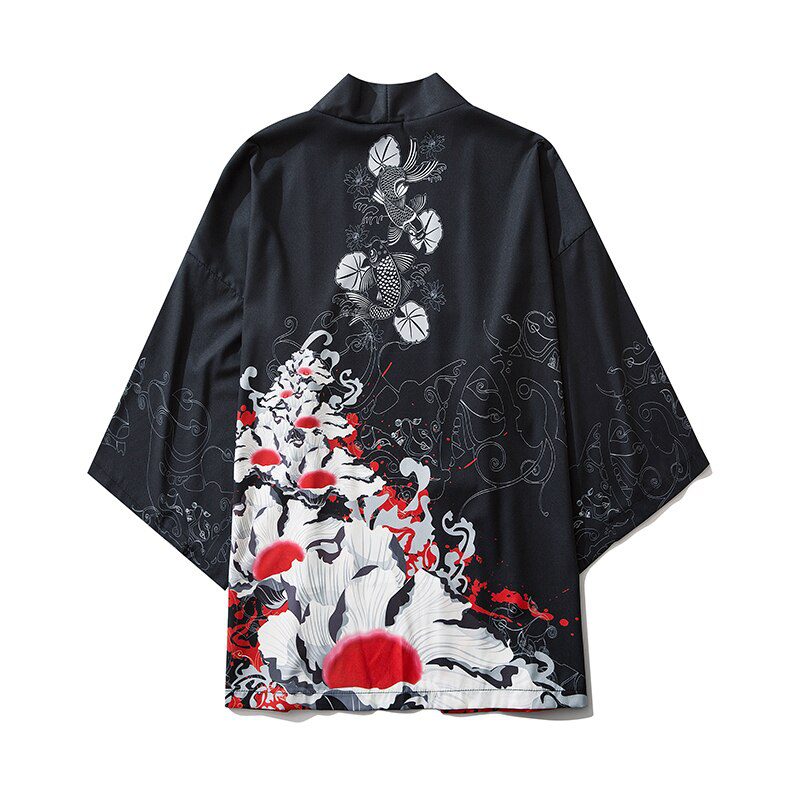 Haori fleurs de sang