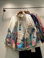 Chemise Japonaise Oversize Imprimé