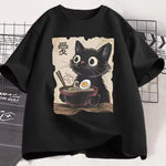 T-shirt japonais Chat Ramen