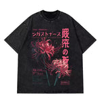 T-shirt japonais noir Higanbana
