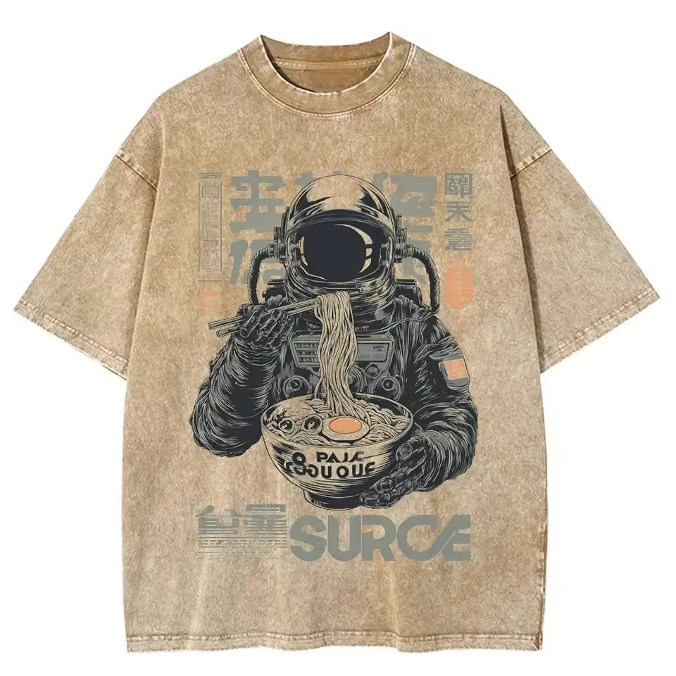 T-shirt japonais astronaute ramen