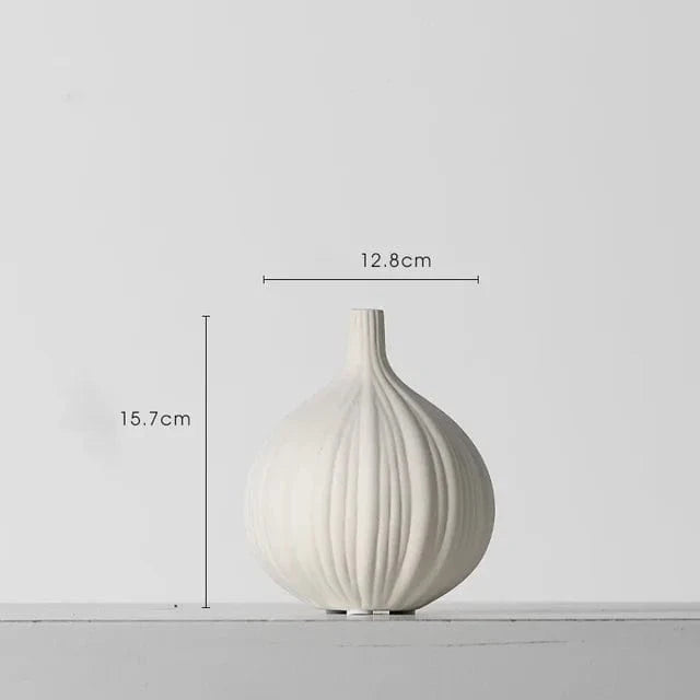12,8 cm Vase japonais blanc ultramoderne