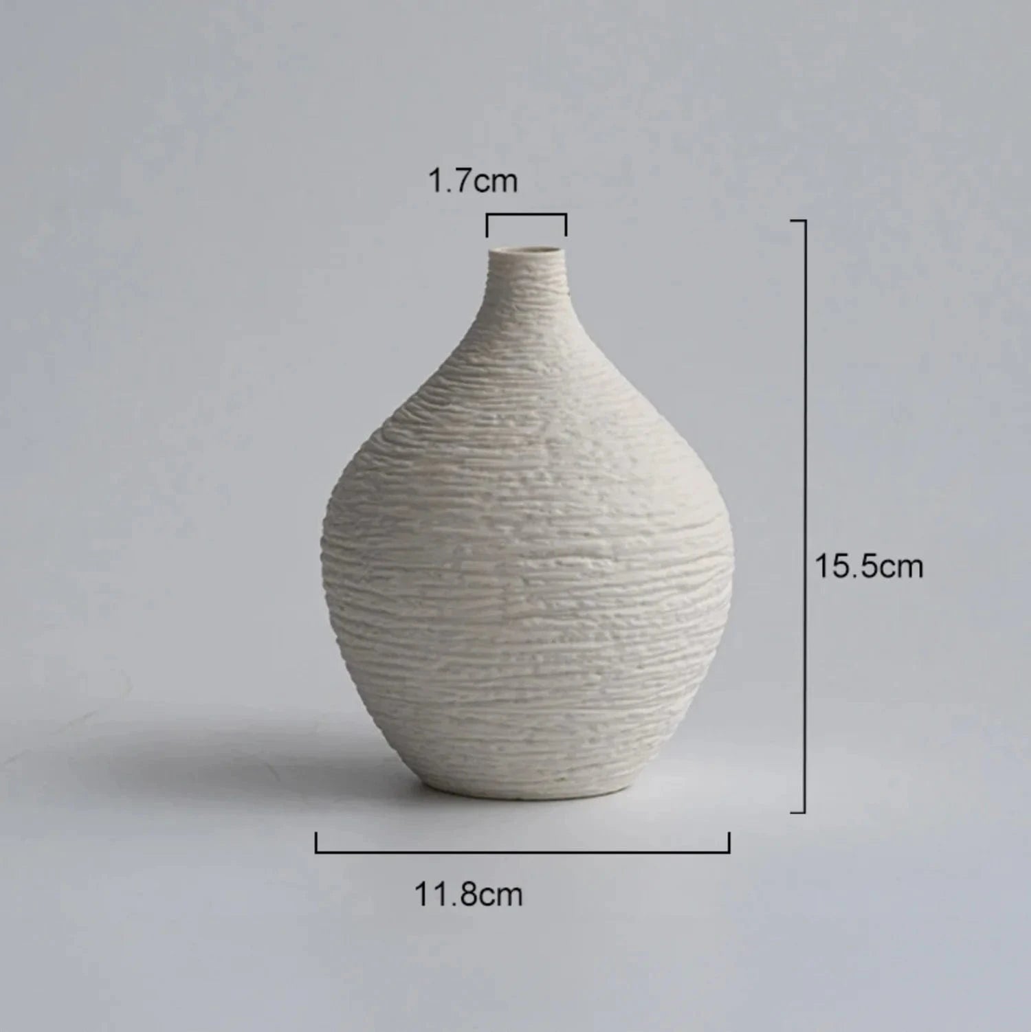 Petit / Blanc Vase japonais contemporain