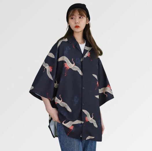 Veste Kimono Longue Femme Bleu