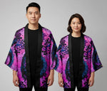 Veste Kimono violet dragon japonais