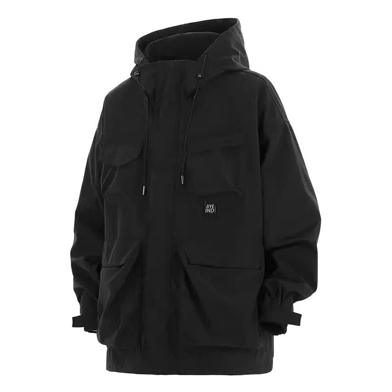 M / Noir Veste Techwear Coupe-vent