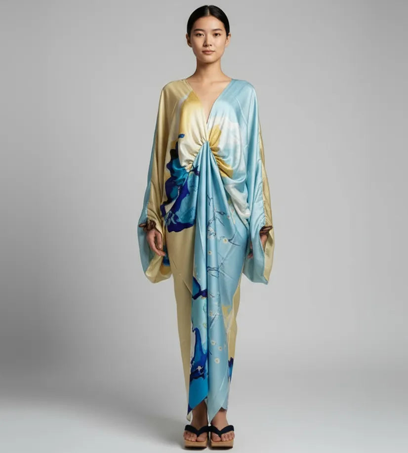 Kimono femme long clair