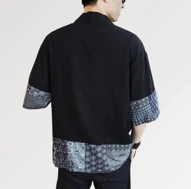 Veste style kimono homme