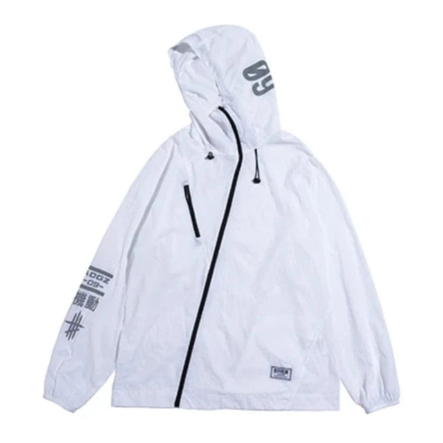 M / Blanc Veste Techwear été