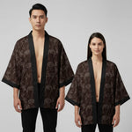 Veste kimono marron champignon
