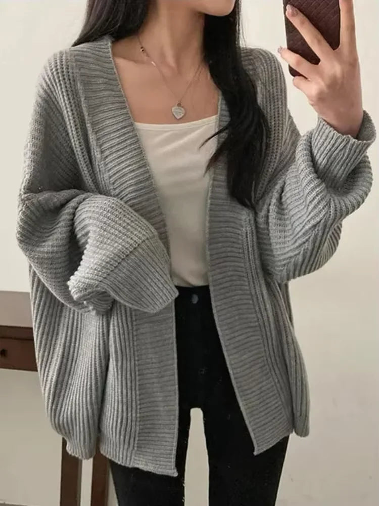 Veste kimono femme matelassé gris