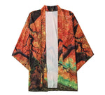 Veste kimono orange forêt