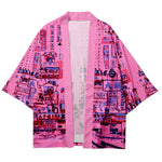 Veste kimono rose streetwear