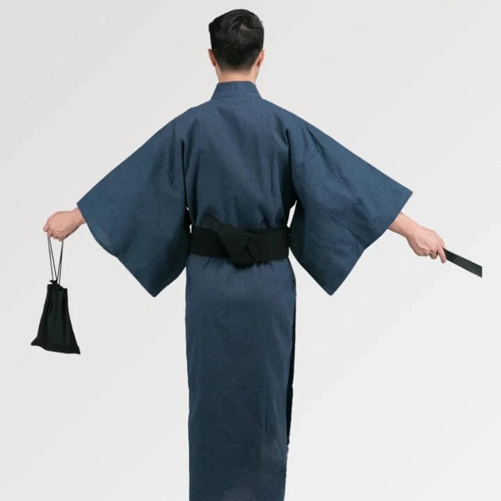 Yukata Homme bleu