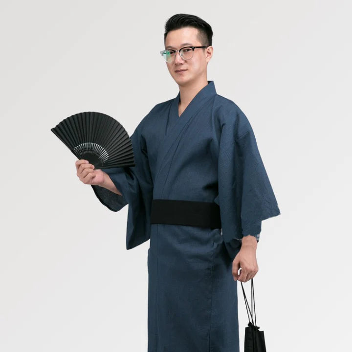 Yukata Homme bleu